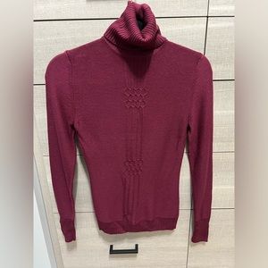 Tracy Reese Merino Wool Fine Knit Sweater with Cable Woven Detail. Small.